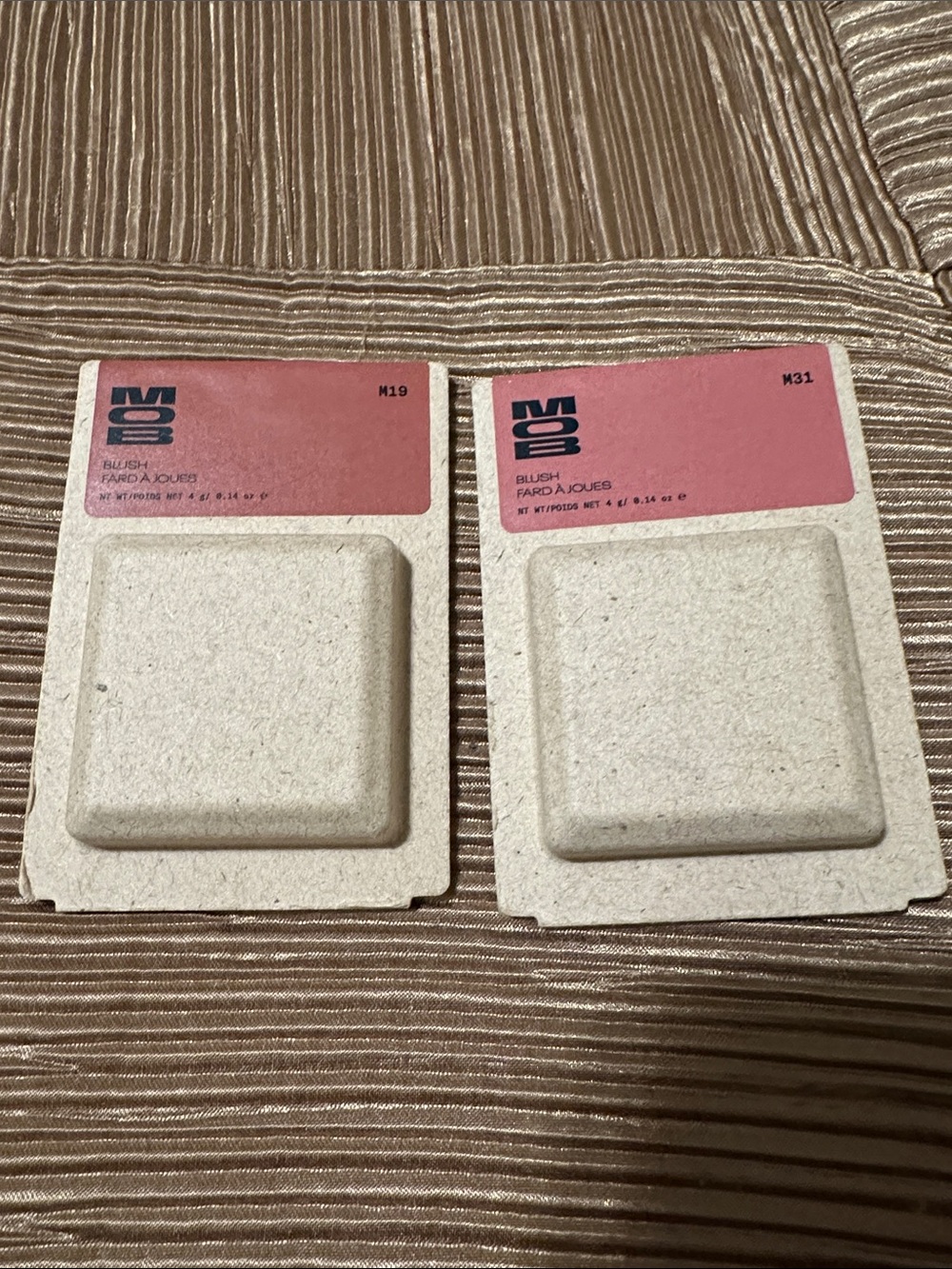 MOB Blush Refill Pans — M19 & M31 Soft Pink Duo